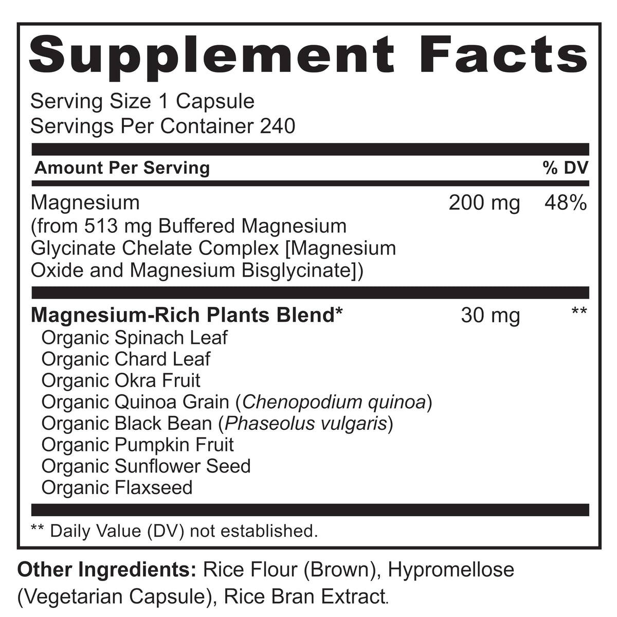 NATURELO Magnesium Glycinate 200 mg - 240 Capsules - image 3