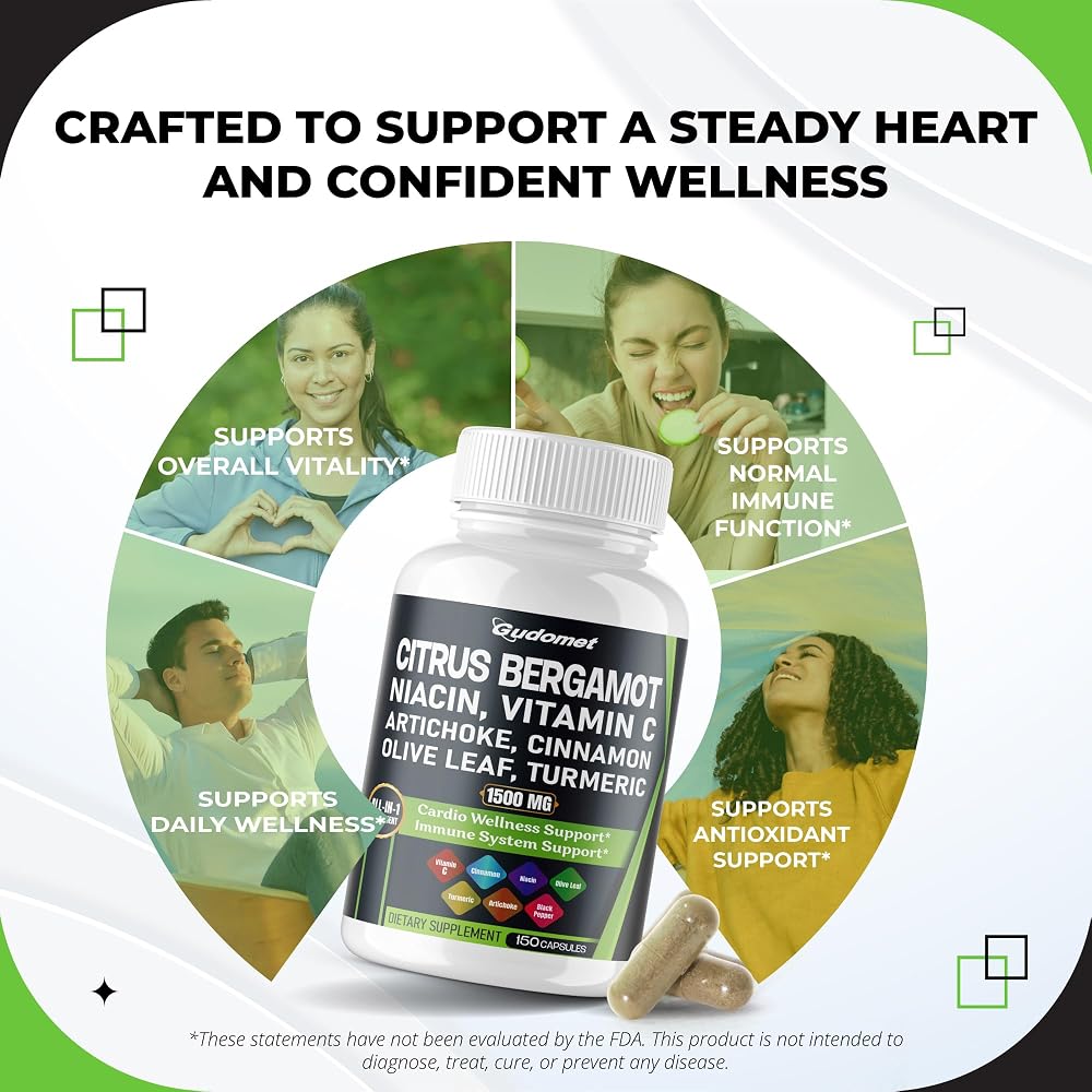 GUDOMET Citrus Bergamot 1,500 mg with Vitamin C - 150 Capsules - image 3