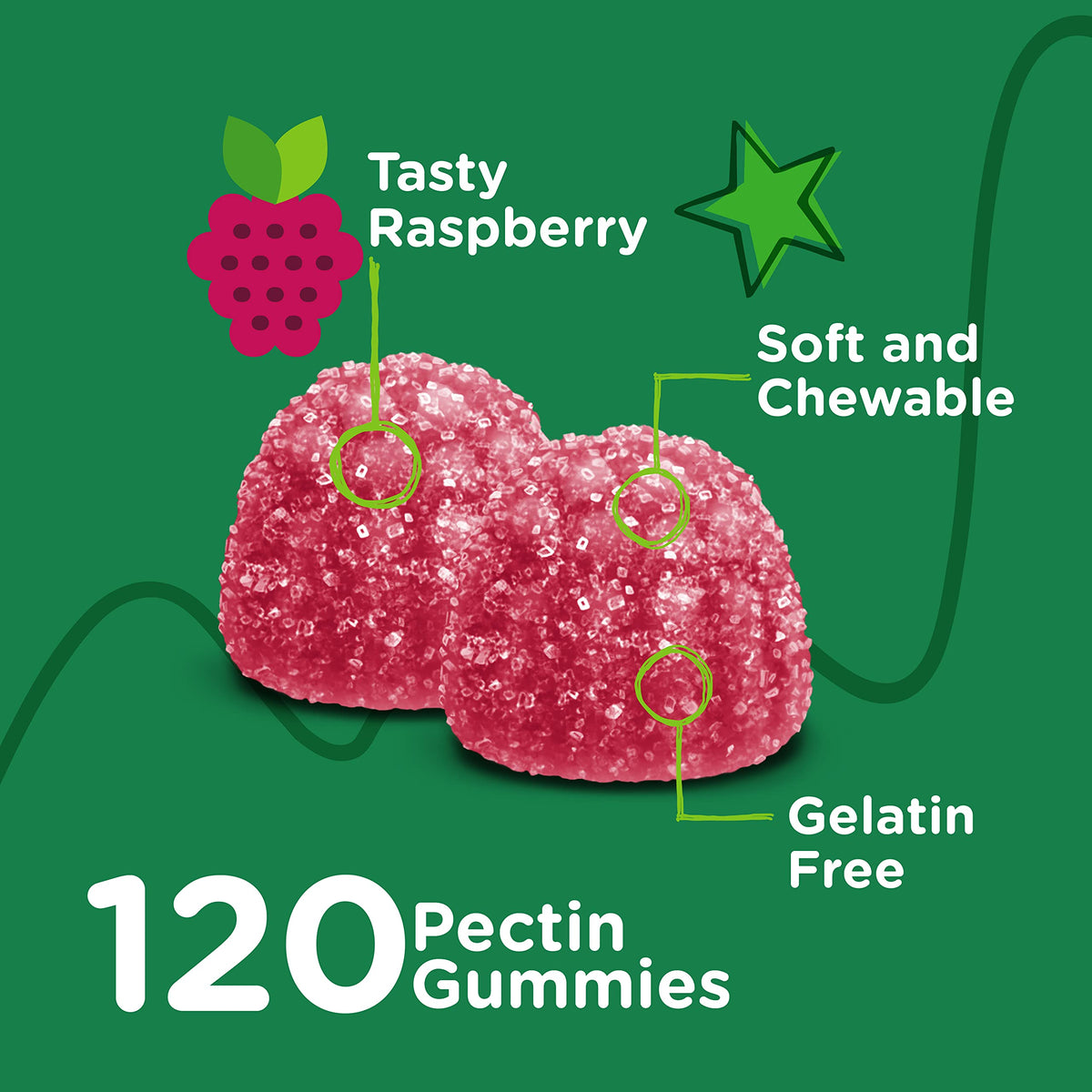Viteey Kids Magnesium Citrate Gummies Raspberry - 120 Gummies - image 3
