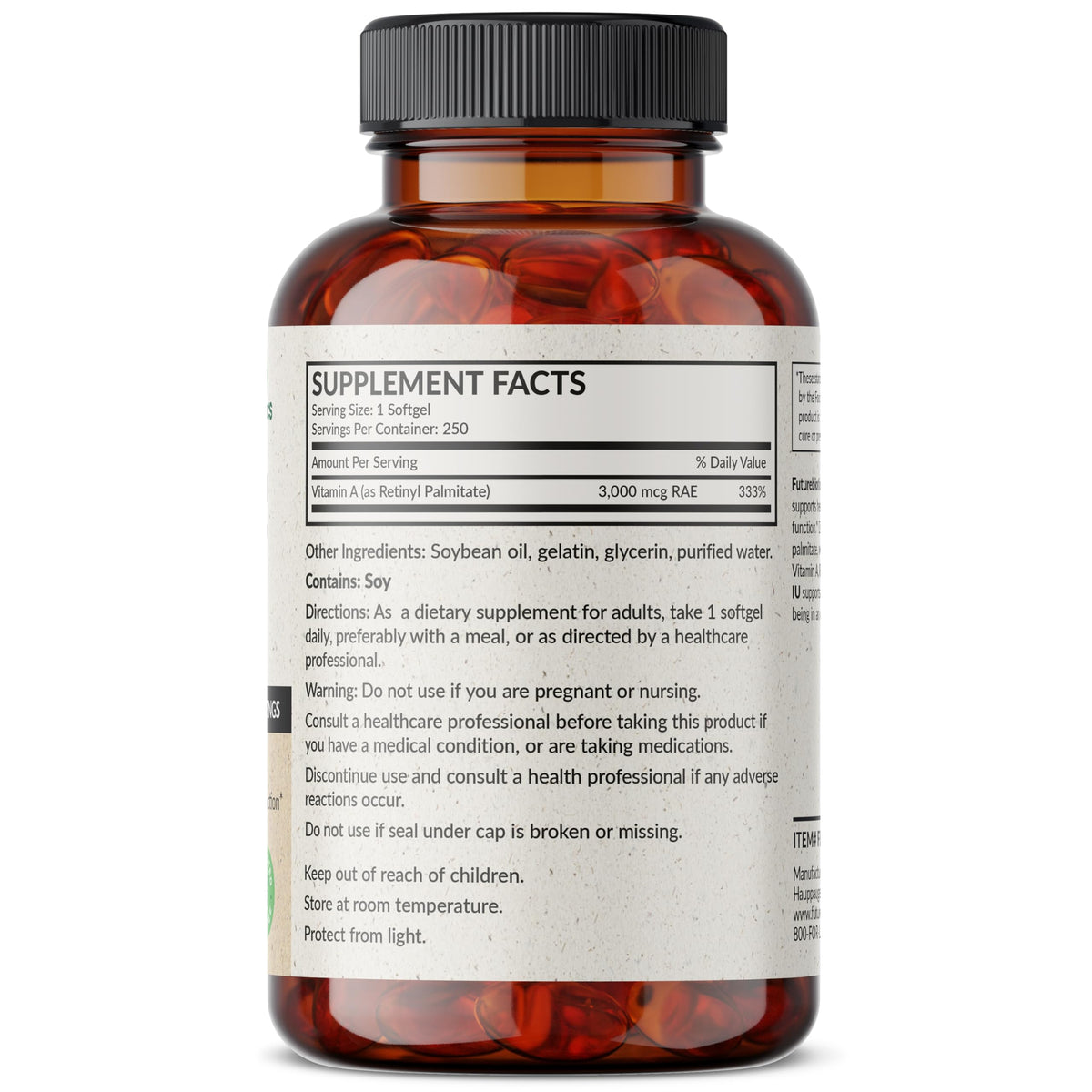 Futurebiotics Vitamin A 10,000 IU Softgels - 250 Count - image 2