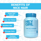 Hey Girl Tea Hair Vitamins with Biotin & Keratin - 60 Capsules - image 4