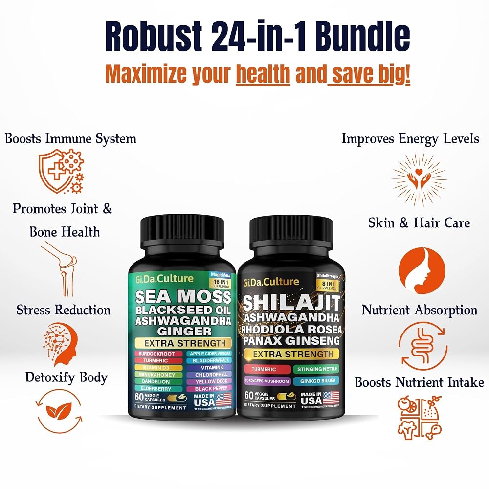 Gi.Da.Culture Shilajit and Sea Moss Combo - Sea Moss and Shilajit