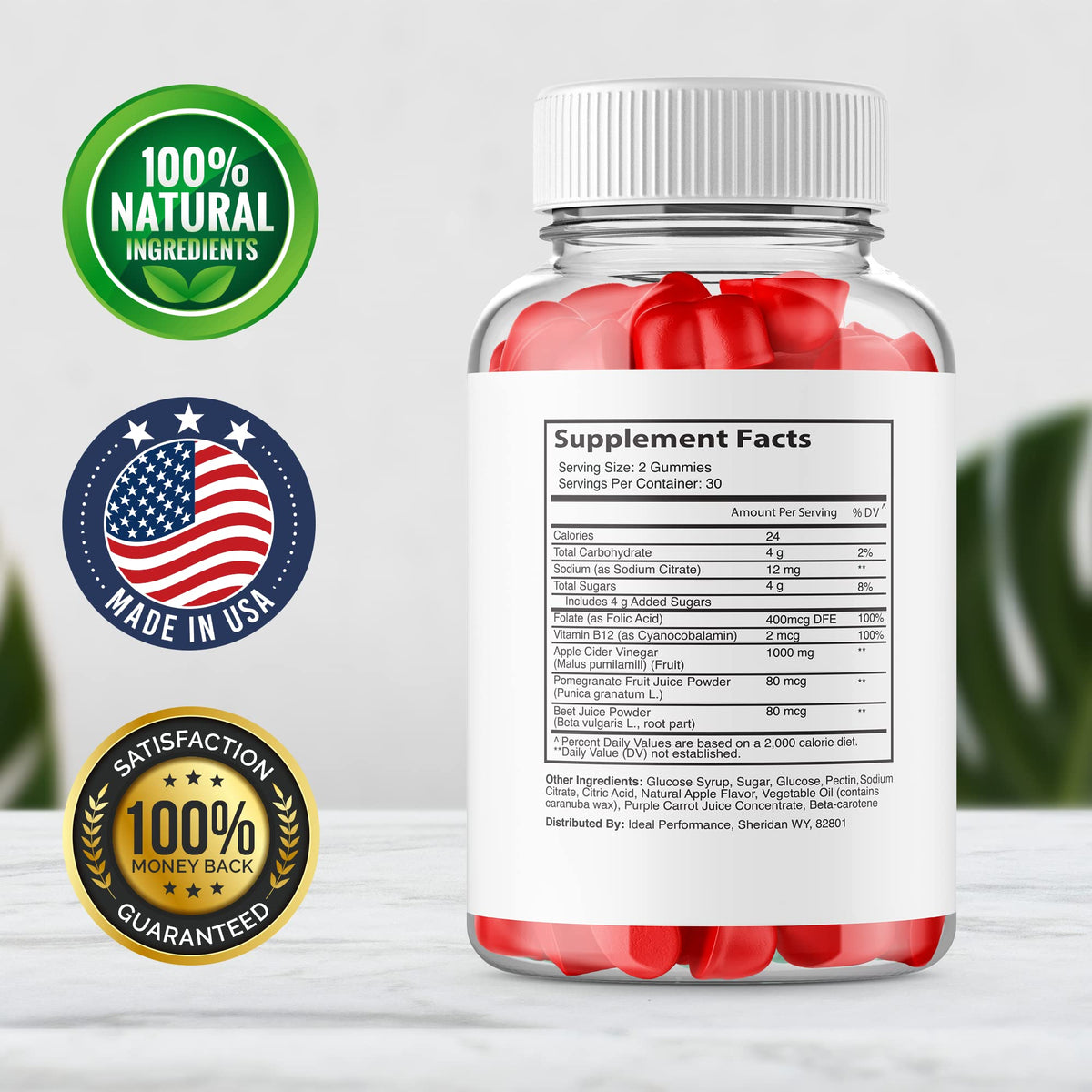 IDEAL PERFORMANCE Kickin Keto Gummies Advanced Strength - 120 Gummies - image 2