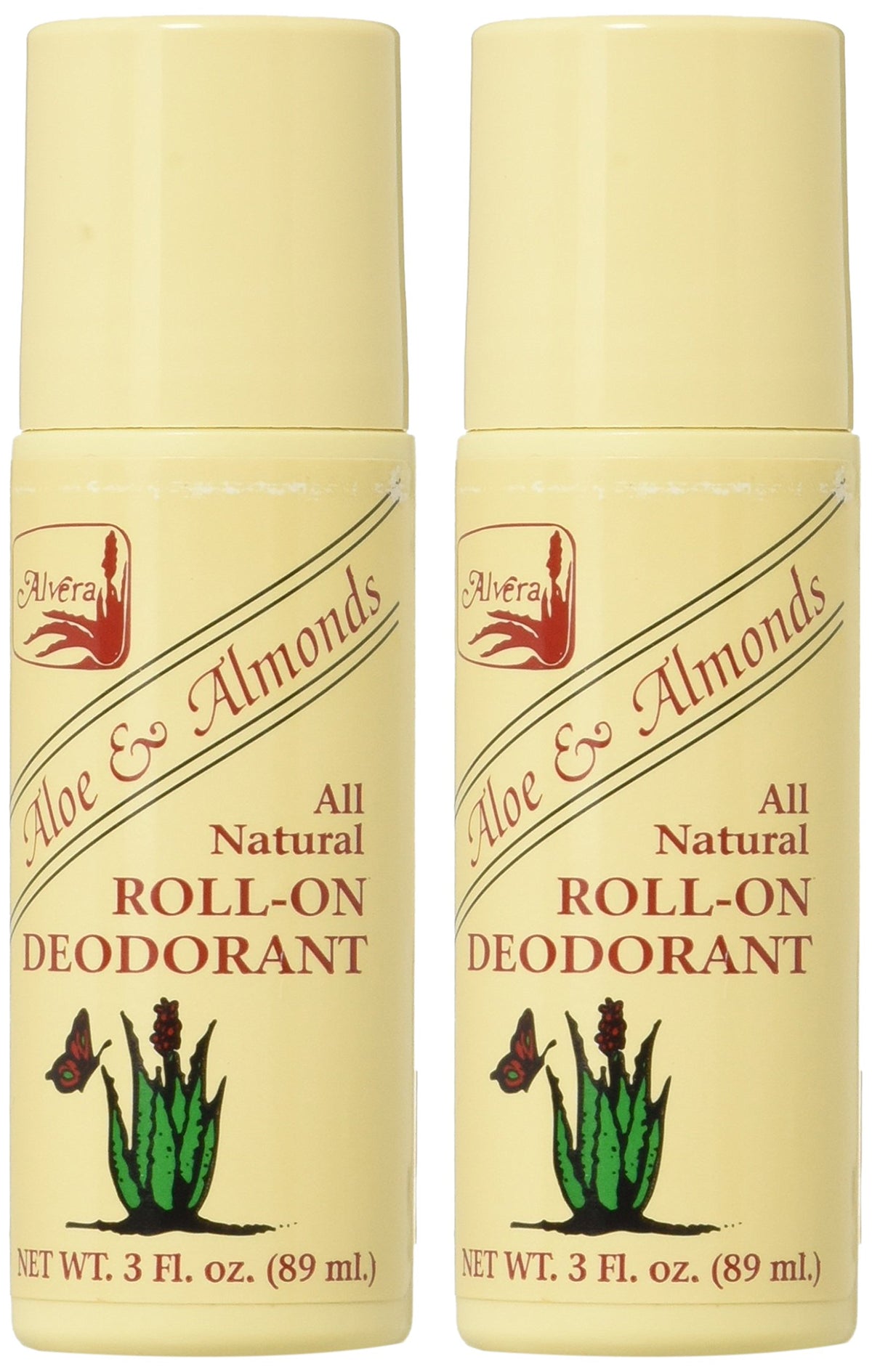 Alvera All Natural Roll-On Deodorant Aloe and Almonds - 2 Pack - image 3