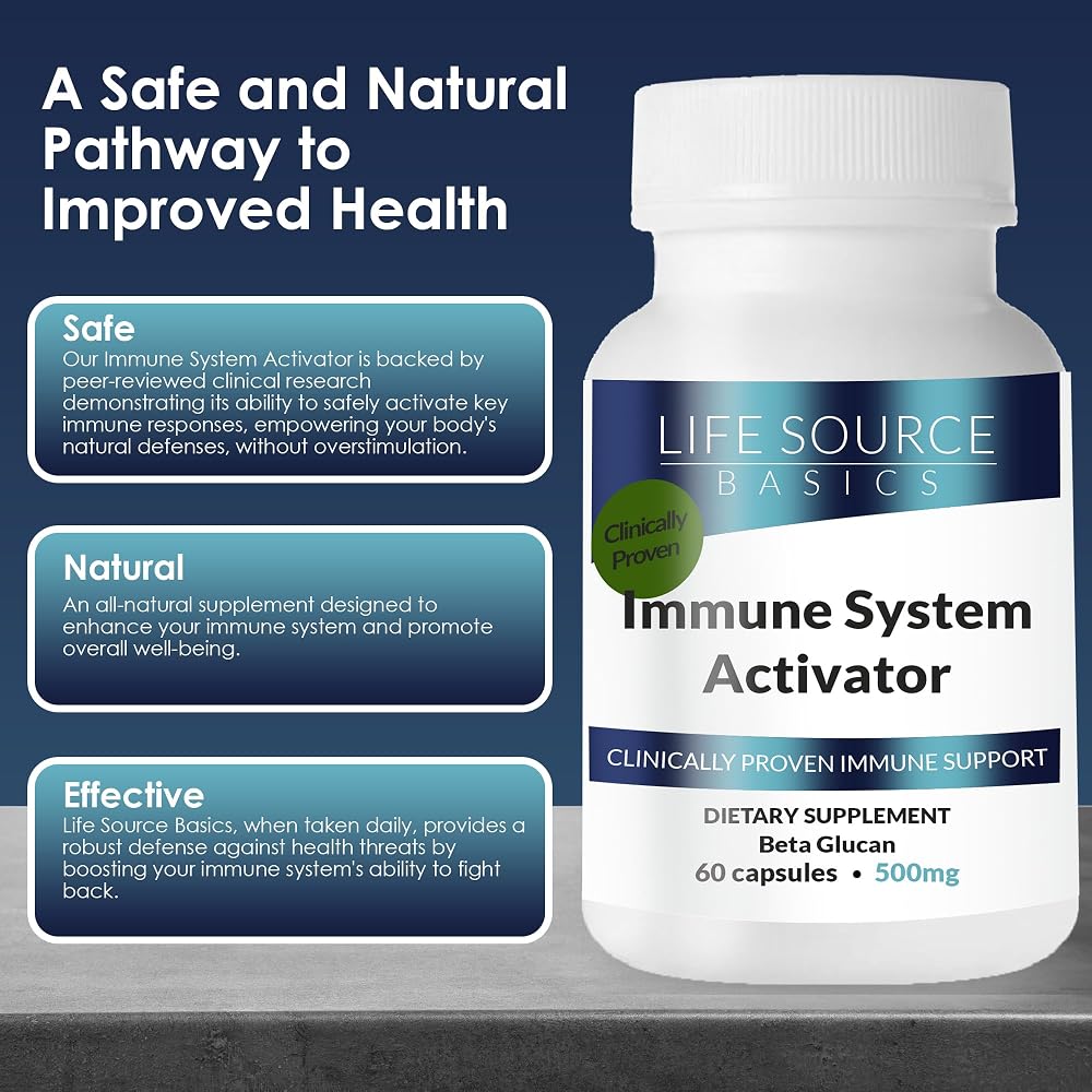 Life Source Basics Beta Glucan 500 mg Immune Support - 60 Capsules - image 3