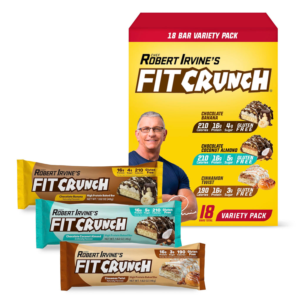Fit Crunch Snack Size Protein Bars Variety Pack - 18 Count