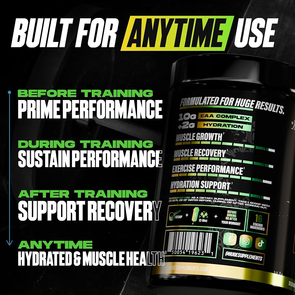 Huge Supplements, EAA Powder Supplement, Clinically Dosed