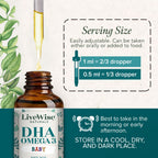 Live Wise Naturals Omega 3 DHA Baby Drops Vegan Liquid - 60 Servings - image 5
