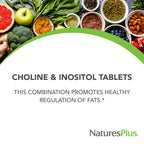 NaturesPlus Choline & Inositol 500 mg - 60 Vegetarian Tablets - image 3