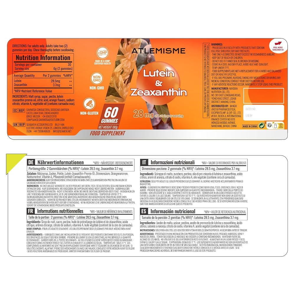 ATLEMISME Lutein Gummies with Zeaxanthin & Vitamin A - 60 Gummies - image 7
