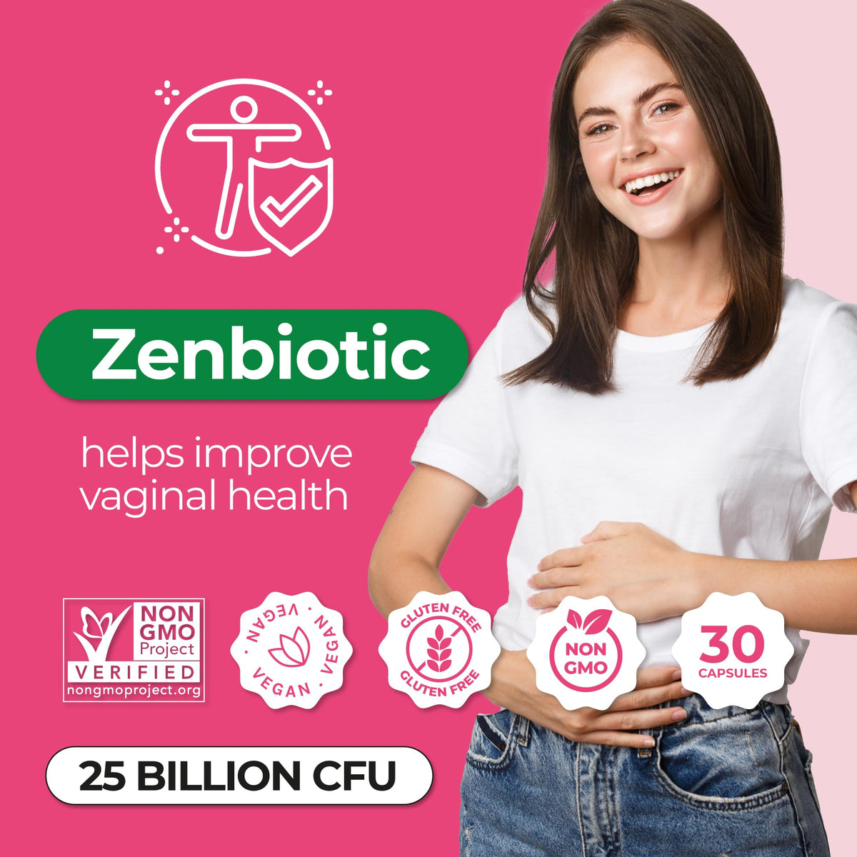 ZENZSUAL Zenbiotic Women's Probiotic 25 Billion CFU - 30 Capsules - image 3
