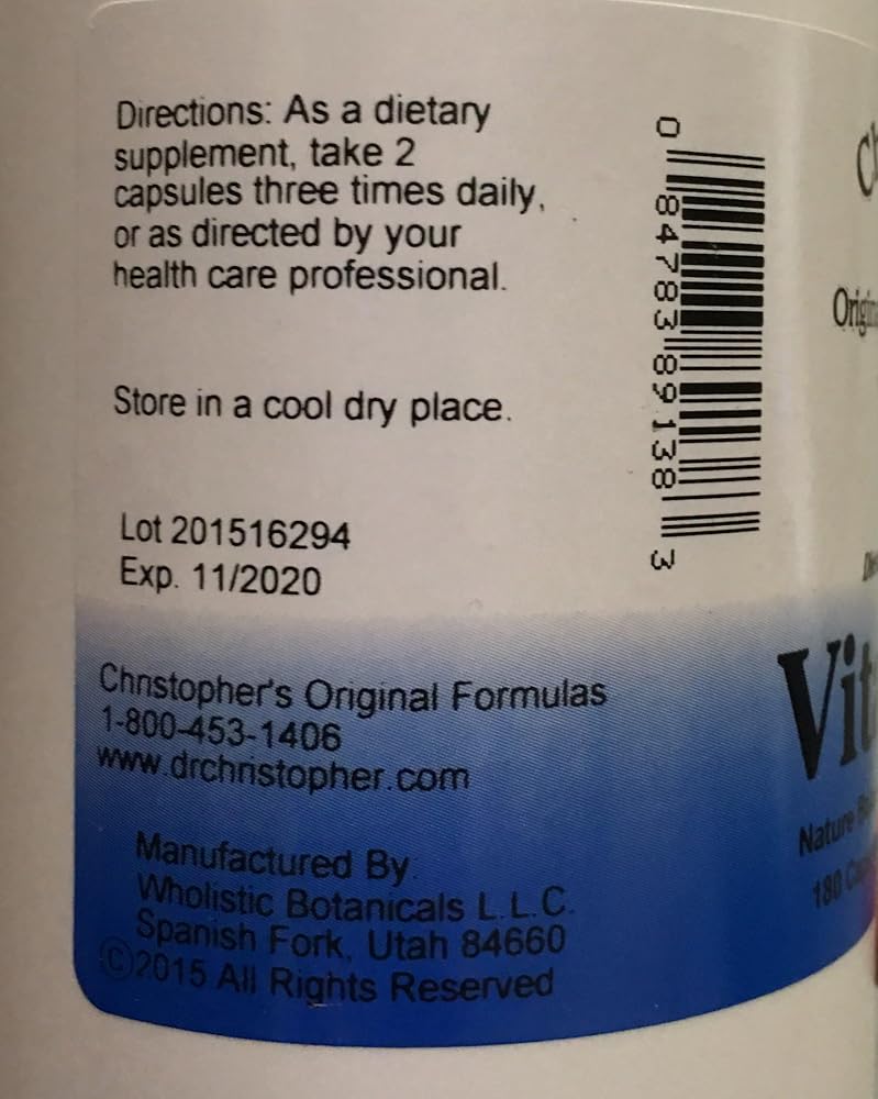 Christopher's Original Formulas Vitalerbs Herbal Supplement - image 2