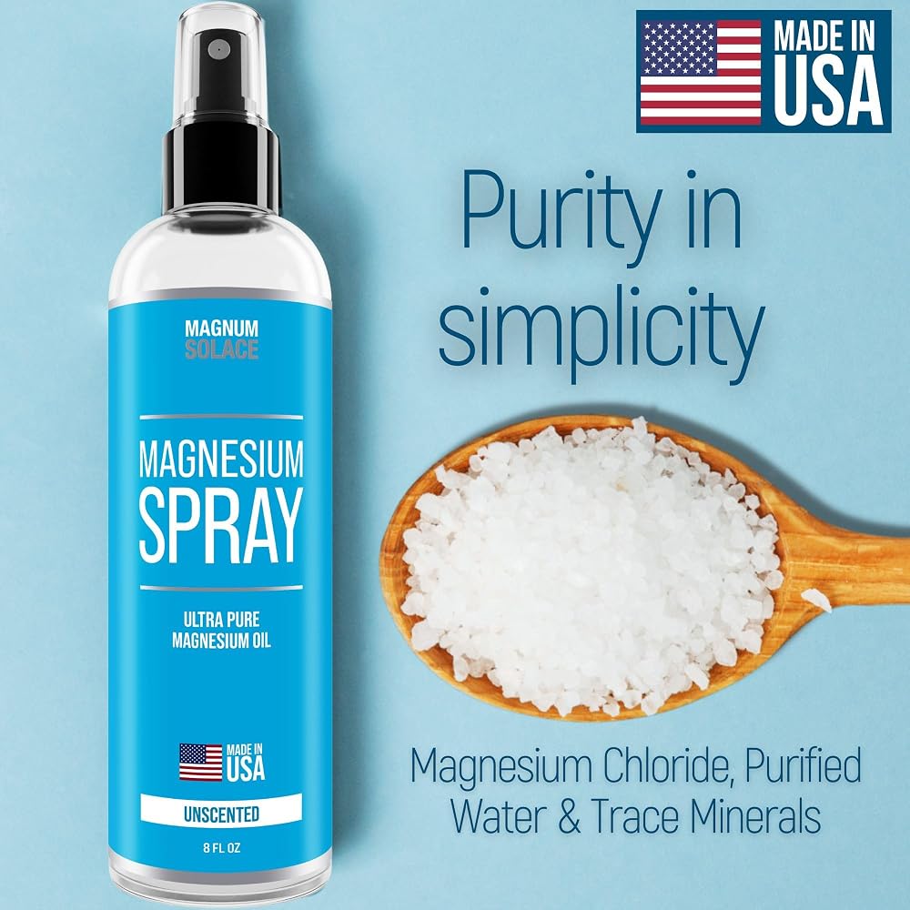 Magnum Solace Magnesium Spray - USP Grade Pure Magnesium Oil Spray