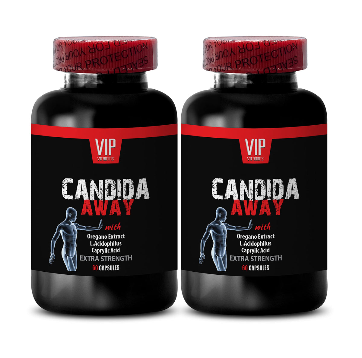 VIP Vitamins Organic Reishi Mushroom Powder Candida Complex - 120 Capsules
