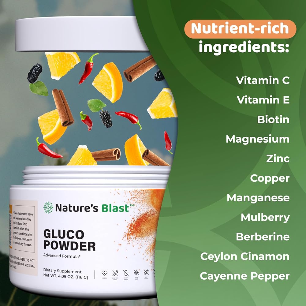 NATURES BLAST Gluco-Powder Metabolic Wellness Blend - 4.09 oz - image 5