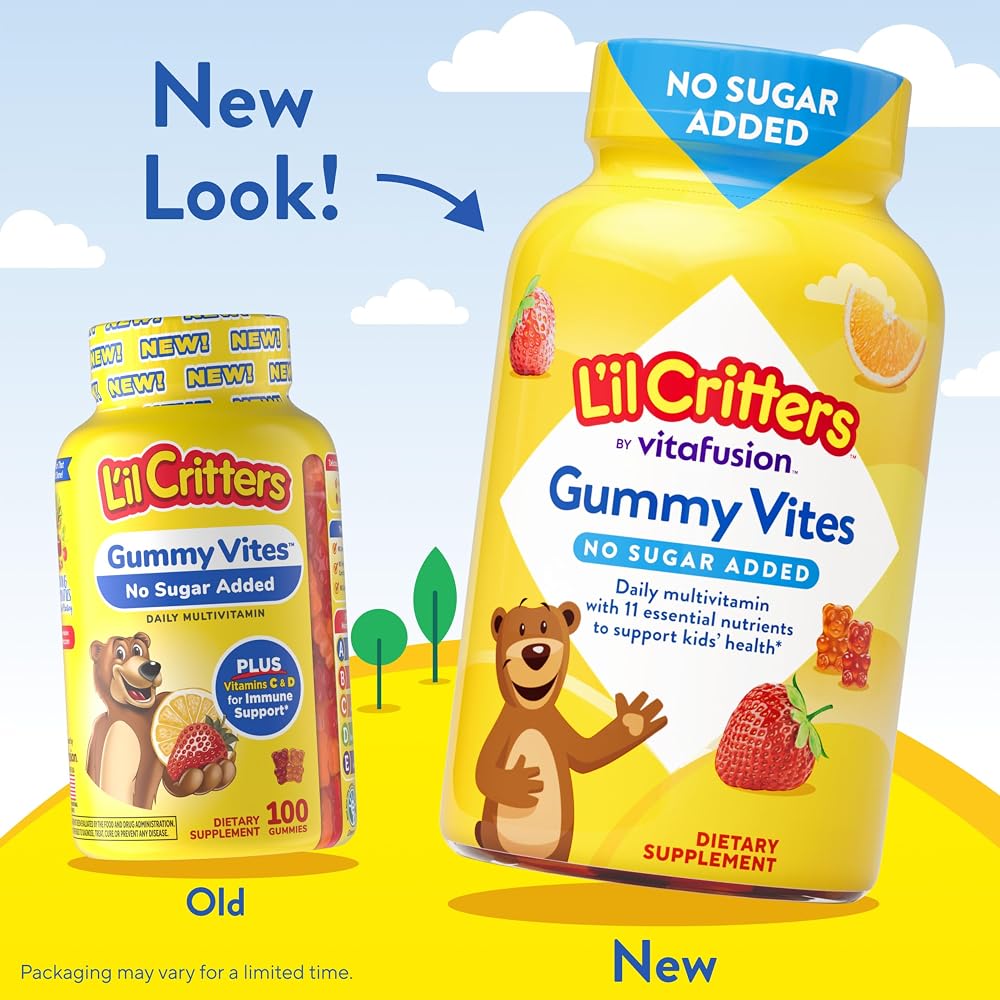 Lil Critters Kids Multivitamin Plus Fiber Gummies No Sugar Added - 100 Count - image 4