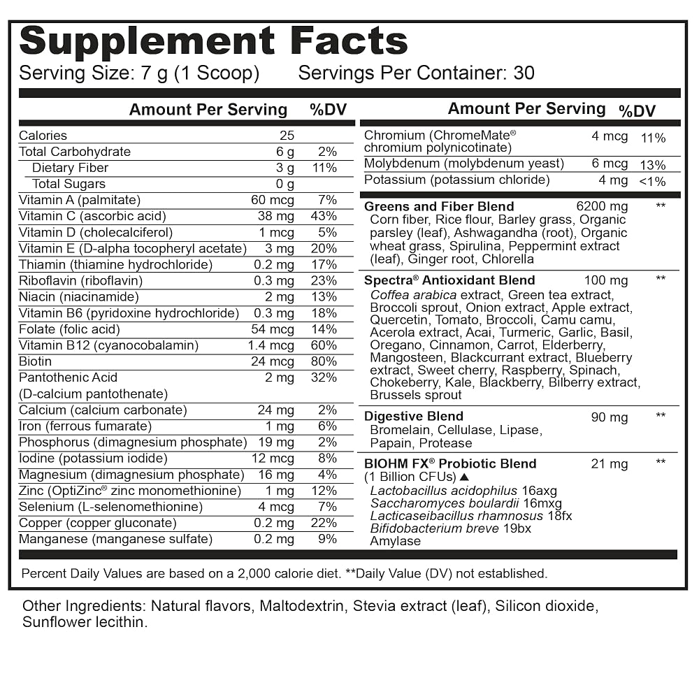 BIOHM Digestive Greens Superfood Powder - 30 Servings - image 2