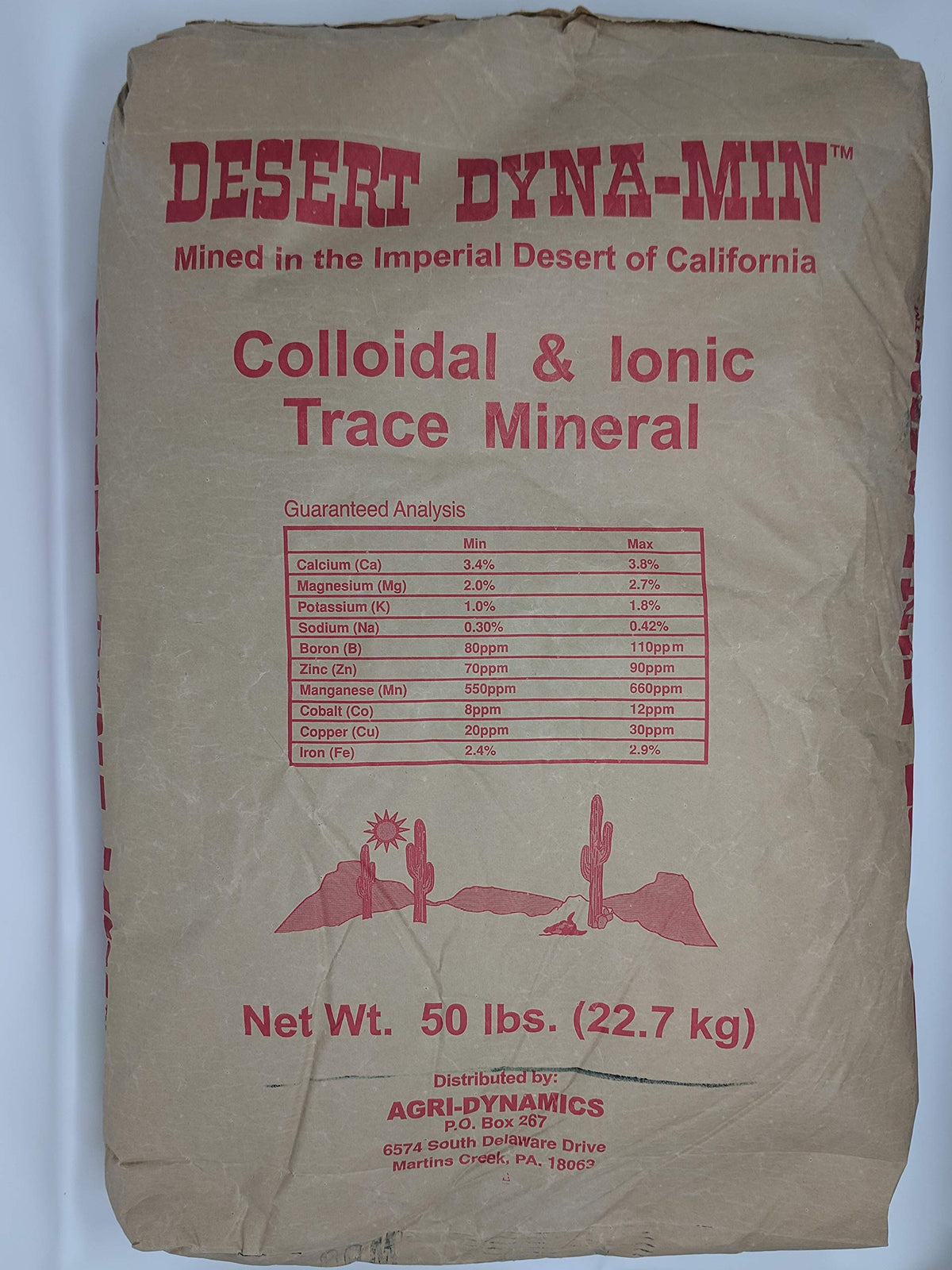 Earthworks Health Desert Dyna-Min Colloidal Trace Mineral Powder - 50lb