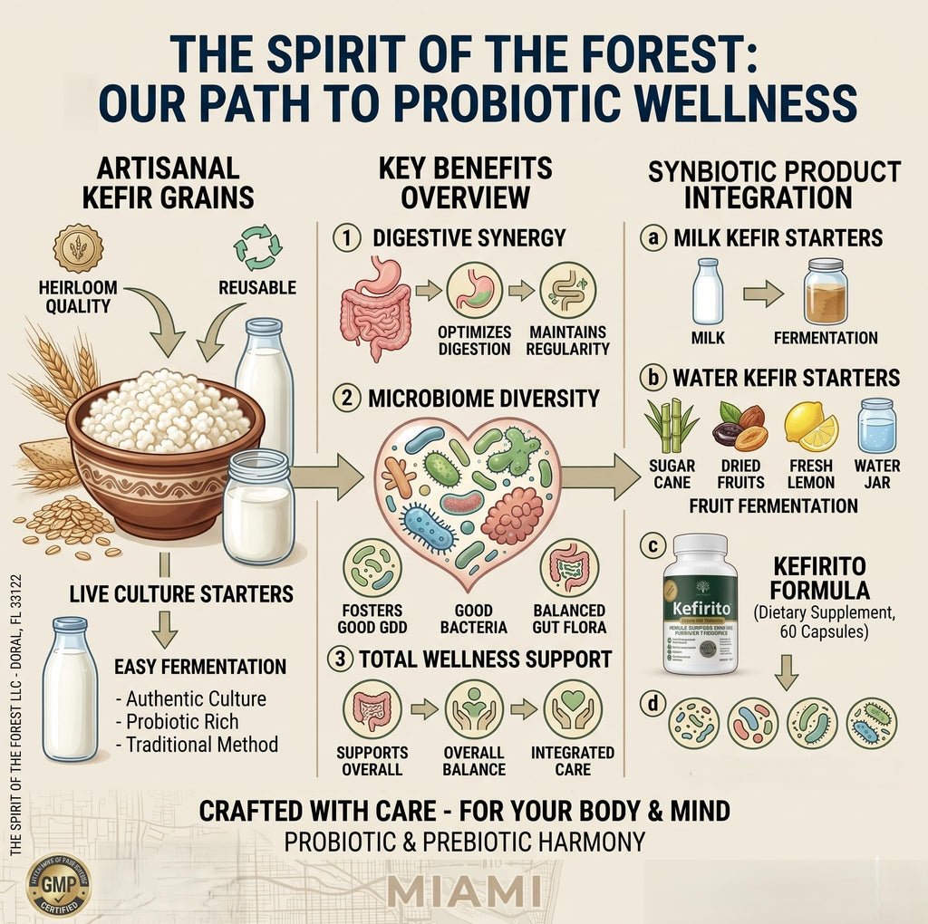 Spirit of The Forest Kefirito Daily Synbiotic Probiotic Prebiotic - 60 Capsules - image 7