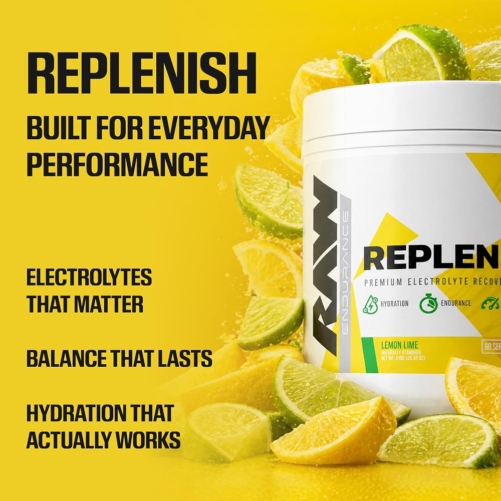 RAW Replenish, Premium Electrolytes Powder Recovery Formula