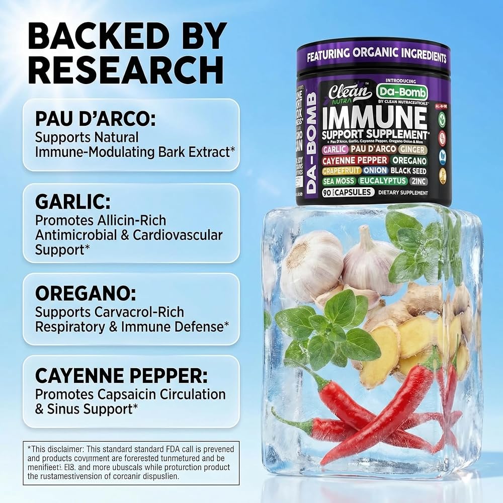 Clean Nutraceuticals Organic Immune Support Supplement - 90 Capsules - image 3