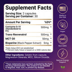 Sundhed Natural CoQ10 with Resveratrol Antioxidant - 60 Capsules - image 9
