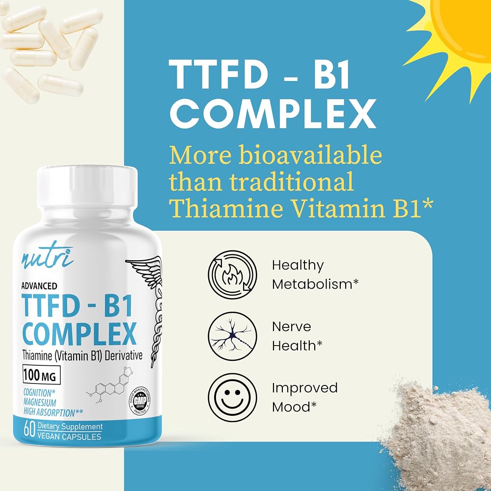 Nature's Fusions Nutri TTFD Thiamine B1 100mg with Magnesium - 60 Capsules - image 4