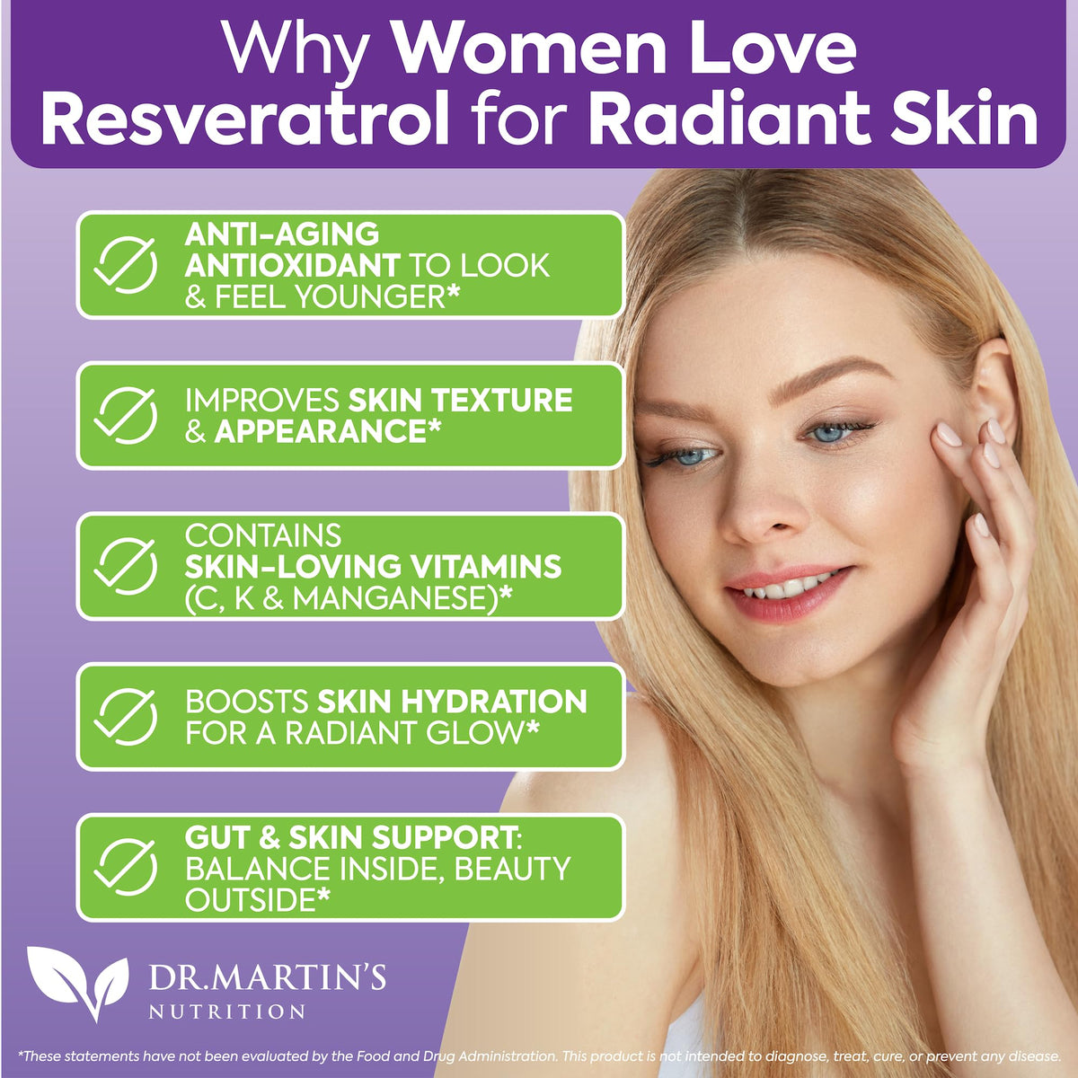 DR. MARTIN'S NUTRITION Extra Strength Resveratrol 1568mg - 180 Capsules - image 3