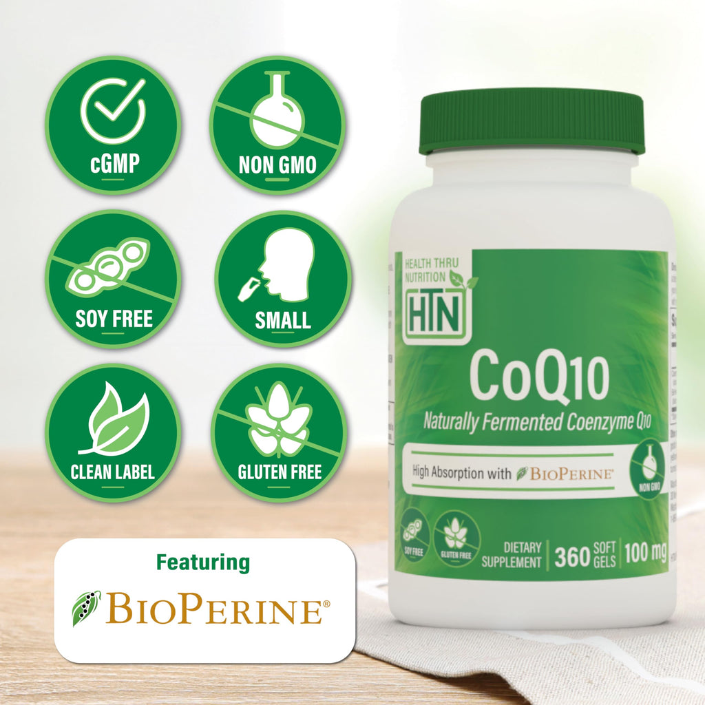 Health Thru Nutrition CoQ-10 100mg with BioPerine