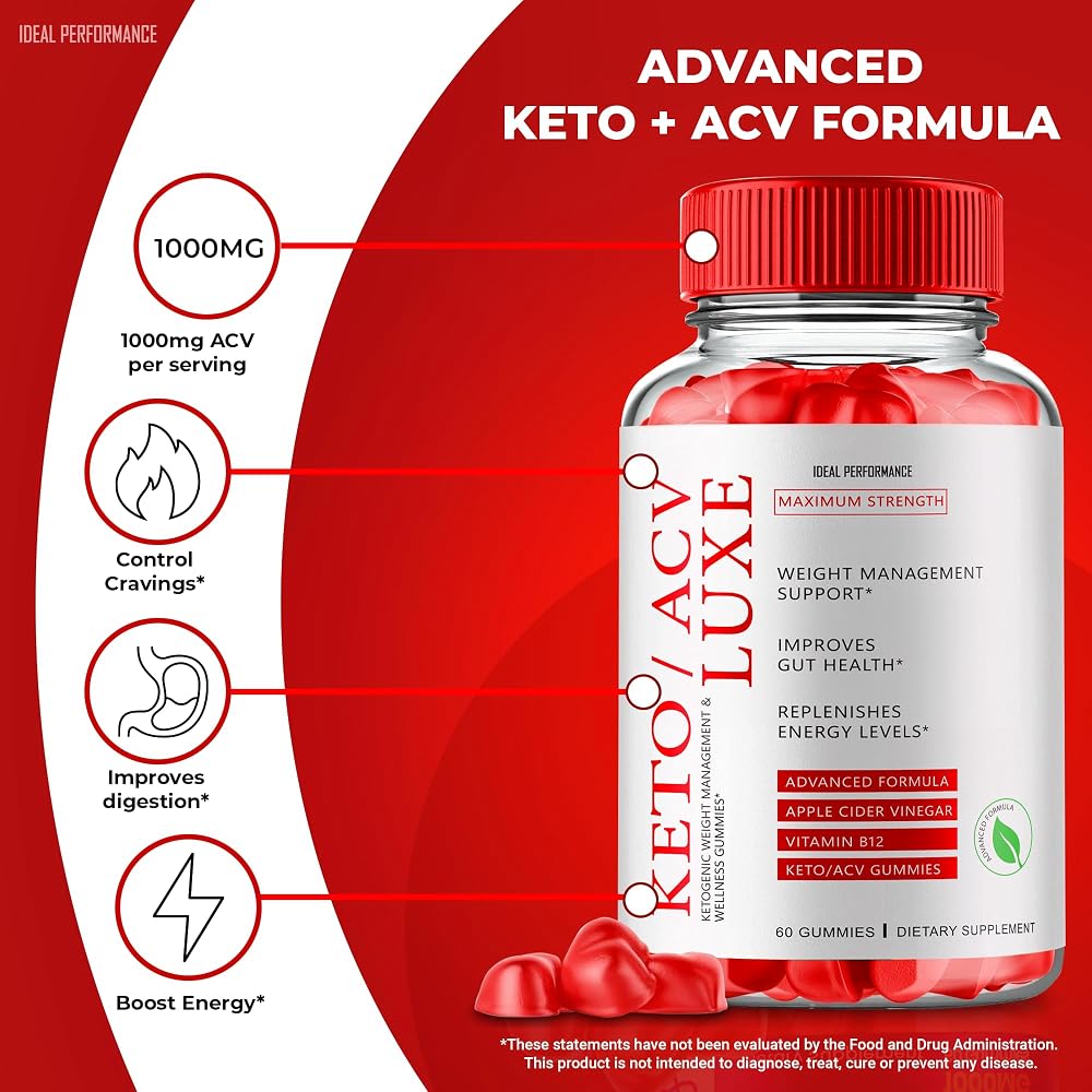 IDEAL PERFORMANCE Keto Luxe ACV Gummies - 180 Count - image 5