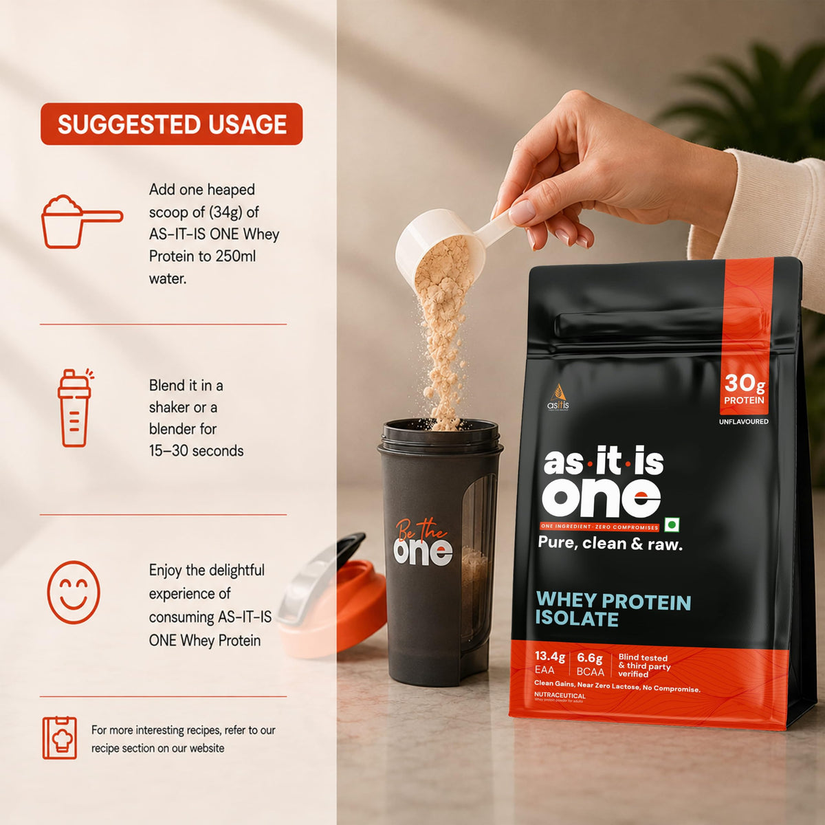 Asitis Nutrition AS-IT-is Nutrition Whey Protein Concentrate 80%