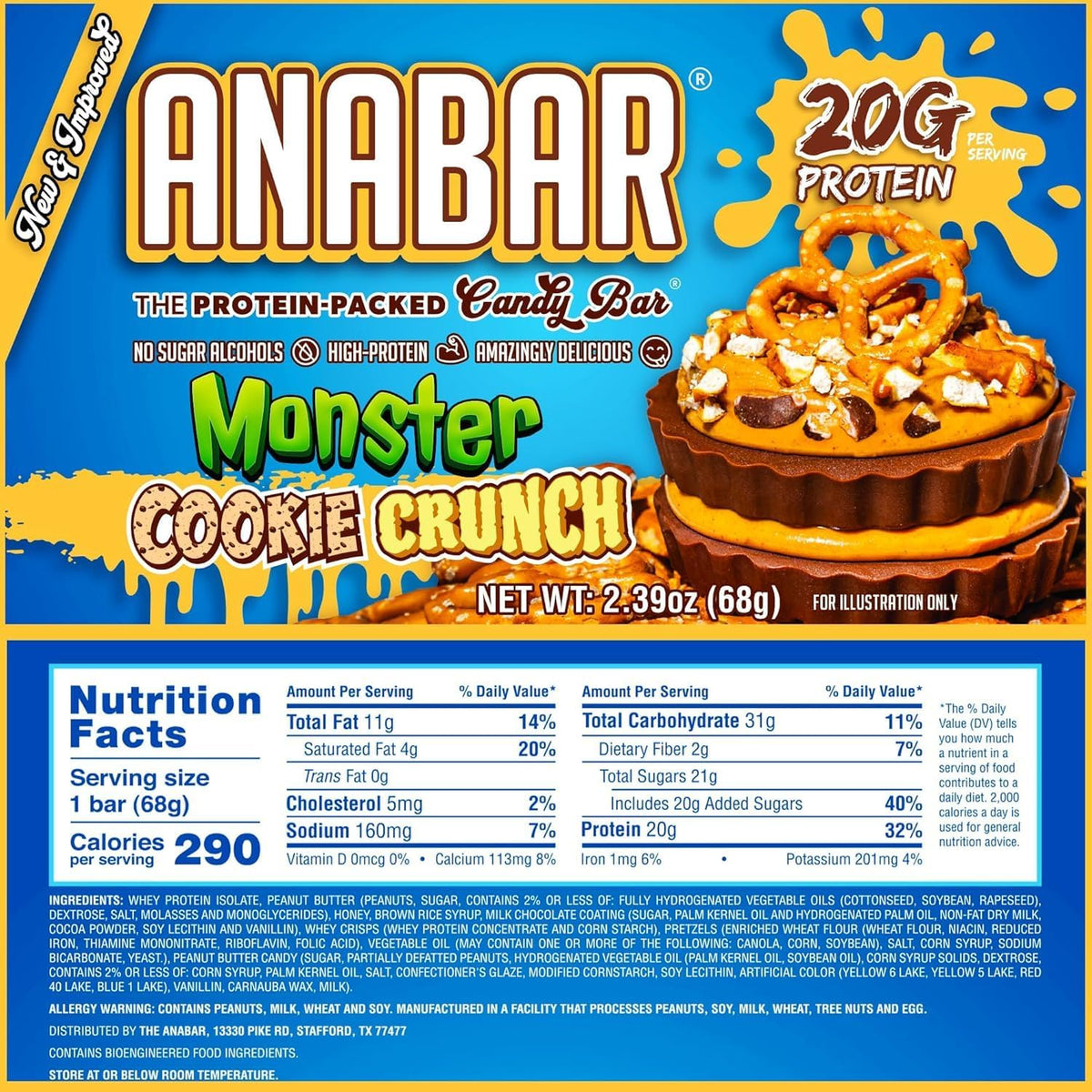 FINAL BOSS PERFORMANCE ANABAR Protein Bar Milk Chocolate - 12 Bars - image 2