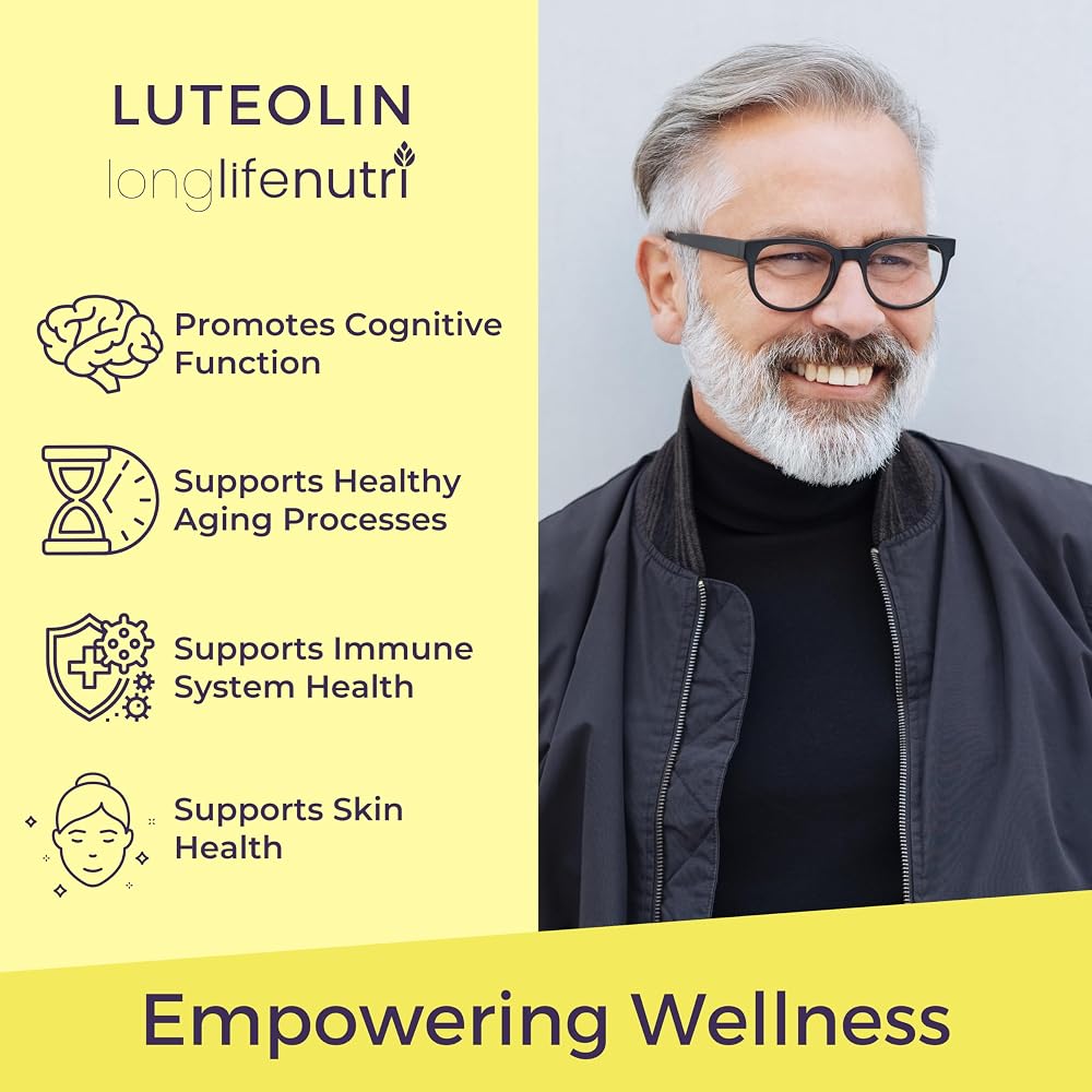 LongLifeNutri Luteolin 100mg Supplement - 180 Vegetarian Capsules - image 4