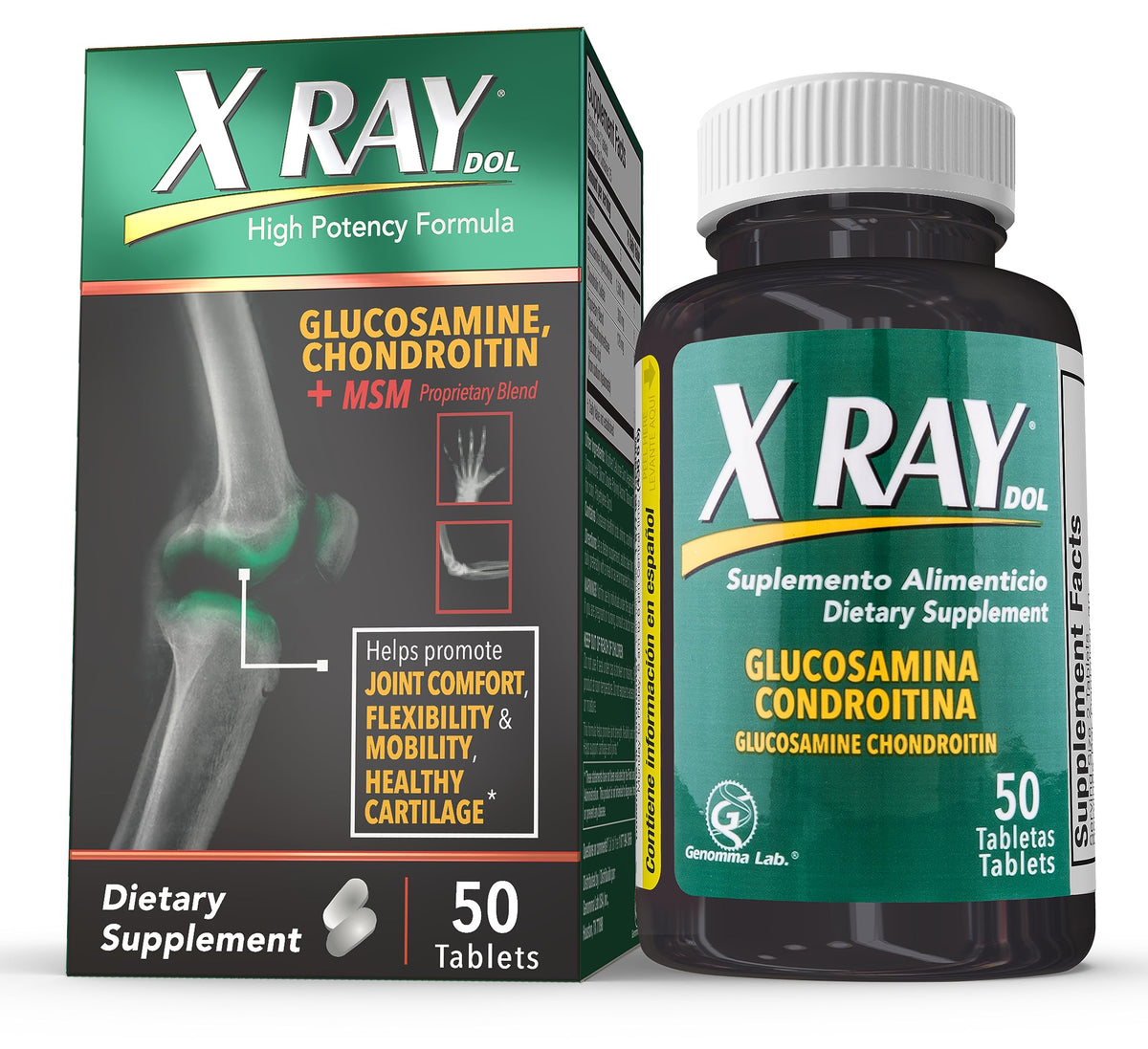 X Ray Dol Glucosamine Chondroitin MSM Joint Support - 50 Tablets