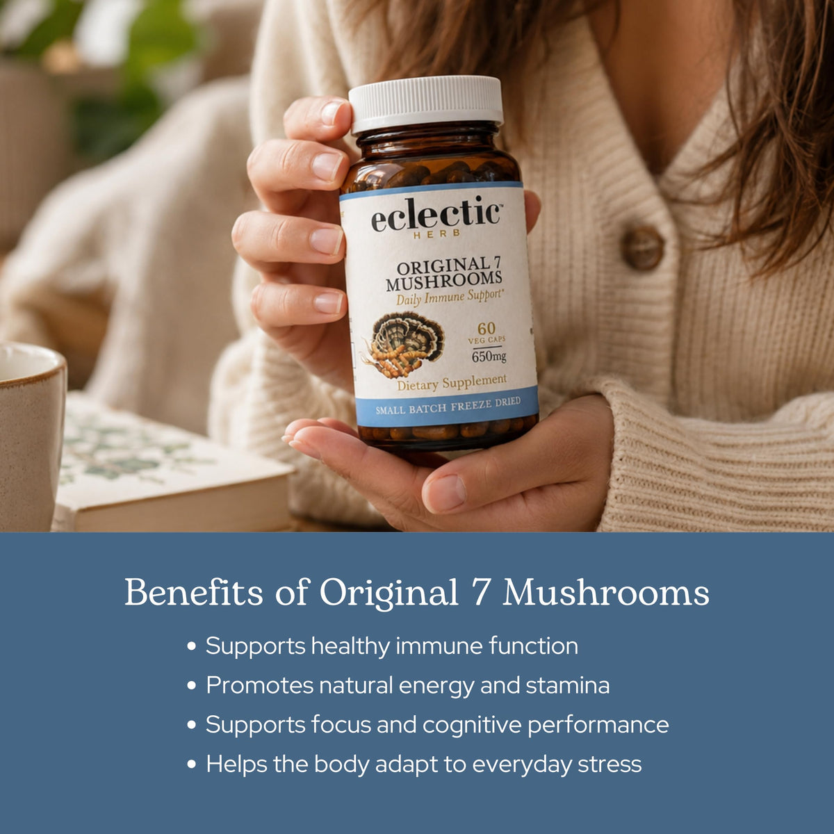Eclectic Original 7 Mushrooms Freeze Dried Vegetables