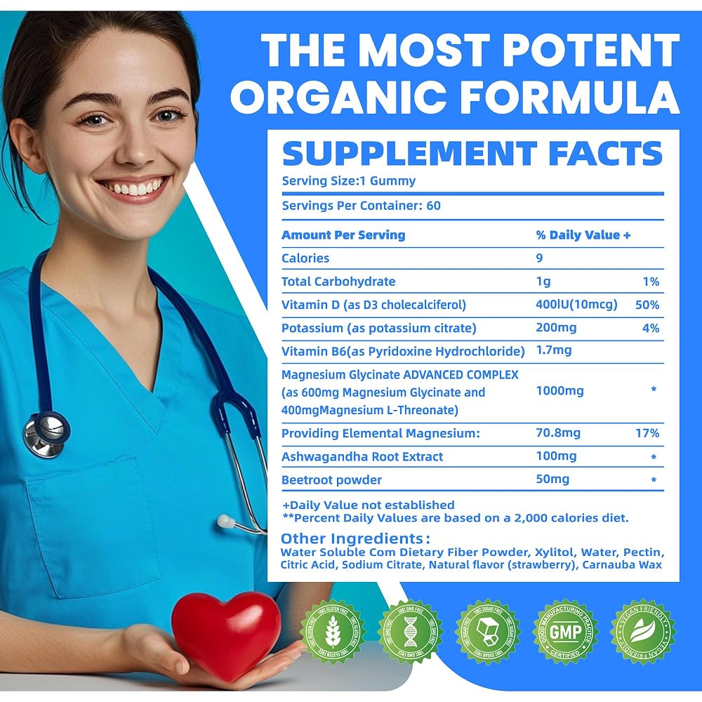 NUTRAGOGO Potassium Magnesium Gummies with Ashwagandha - 120 Gummies - image 2