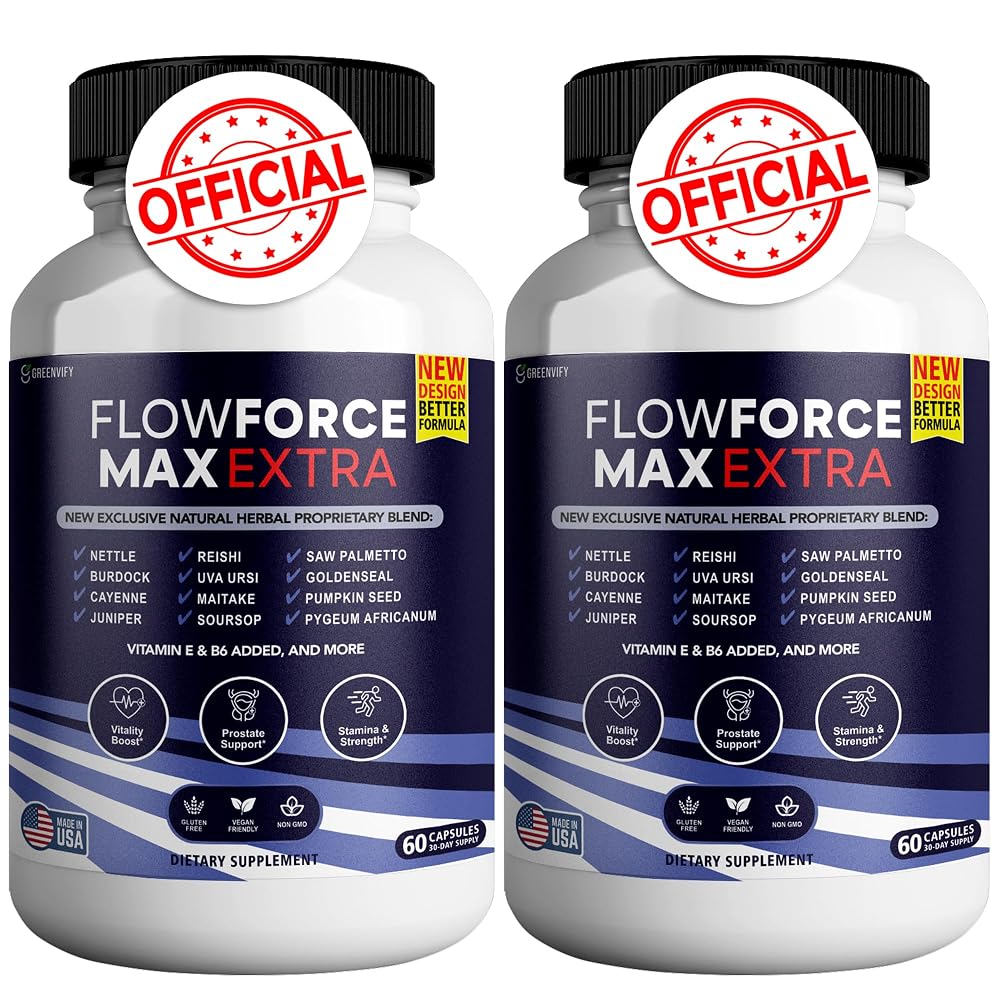 GREENVIFY Flow Force Max Extra Prostate Supplements for Men Capsules