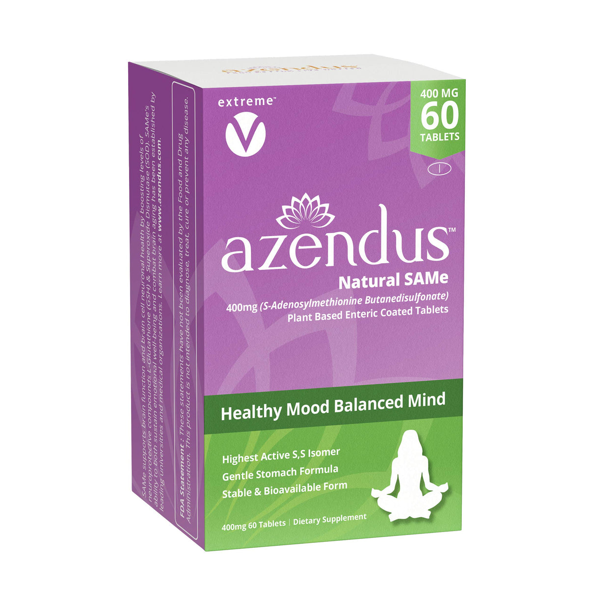 extreme V Azendus SAM-e Mood Support 400mg - 60 Tablets
