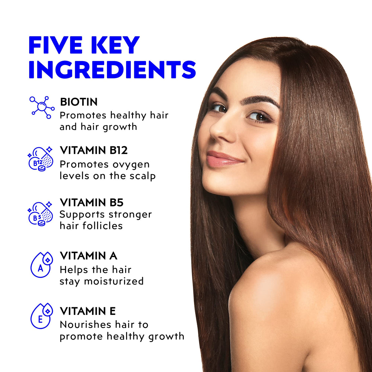 Elon Biotin 5000mcg Gummies for Hair Growth - 60 Count - image 4