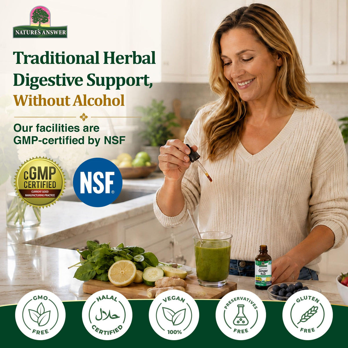 Nature's Answer Alcohol-Free Ginger Root Extract 1000mg - 1 Fl Oz - image 4