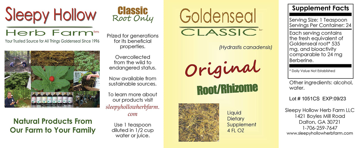 Sleepy Hollow Herb Farm Goldenseal Classic Root Tincture - 4 oz - image 2