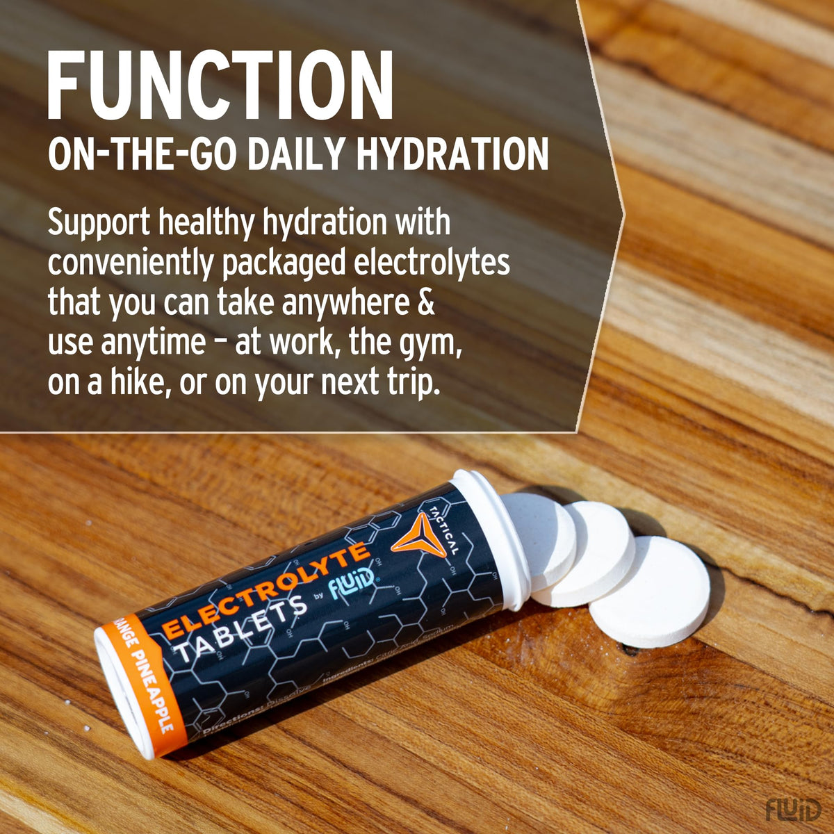 Fluid Tactical - 40 Count Effervescent Electrolyte Tablets