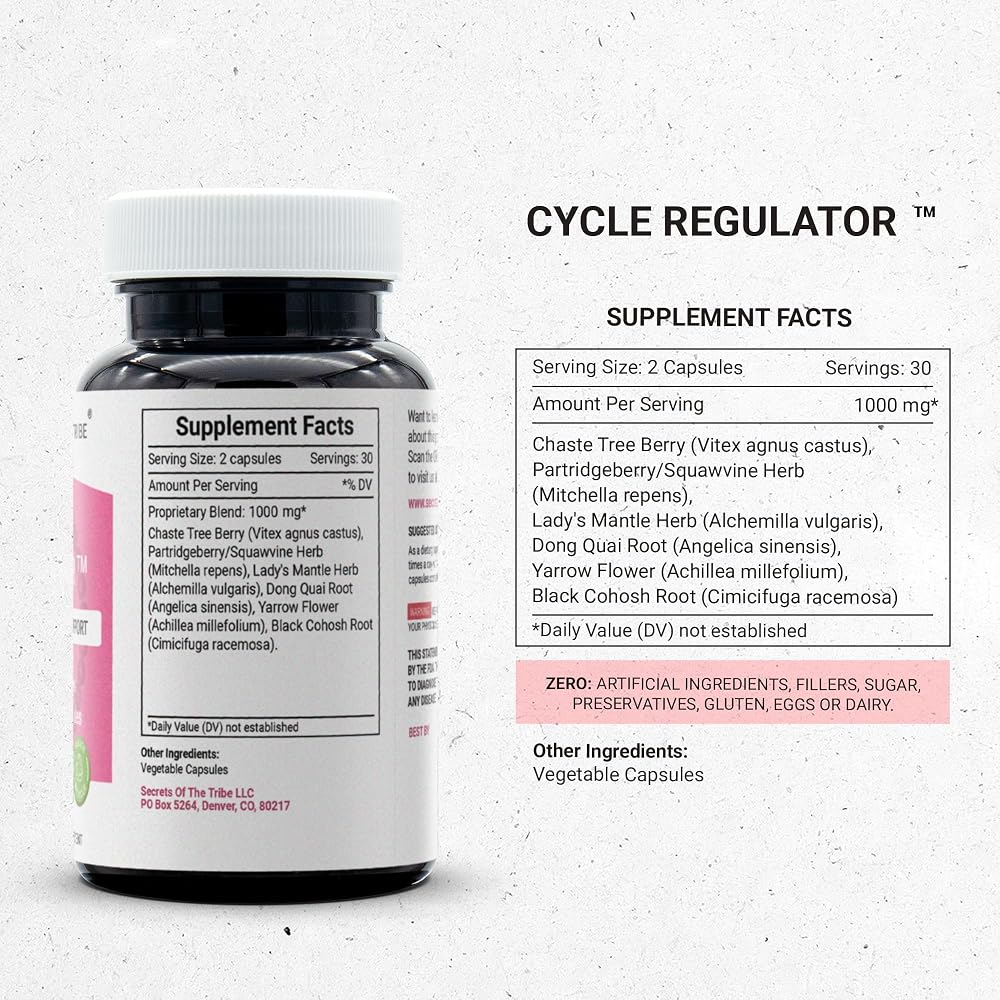 Secrets of the Tribe Cycle Regulator 60/120 Capsules - image 4
