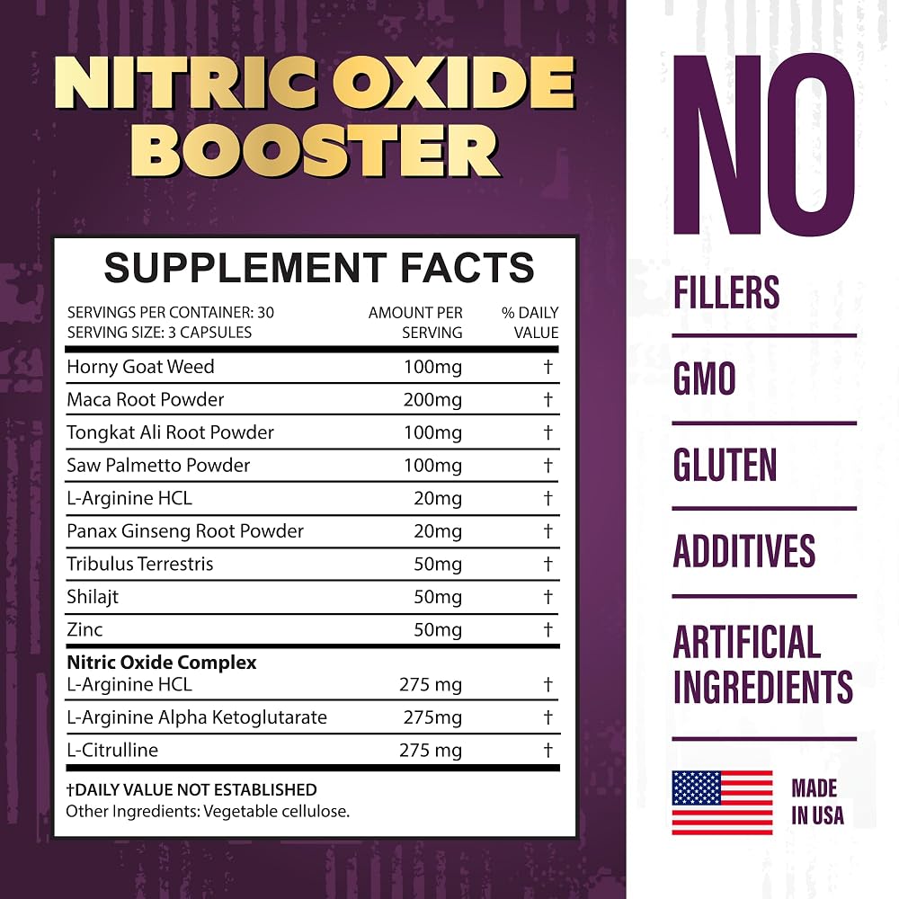 WARRIOR PROTOCOL Nitric Oxide Booster for Men - 90 Capsules - image 3