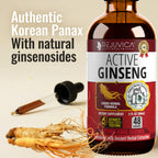 Rejuvica Health Active Ginseng Korean Red Panax Ginseng with Natural