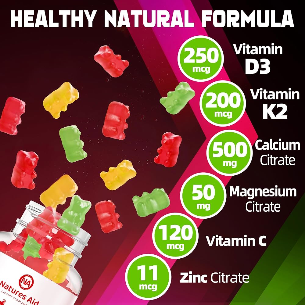 Natures Aid Vitamin D3 K2 Gummies