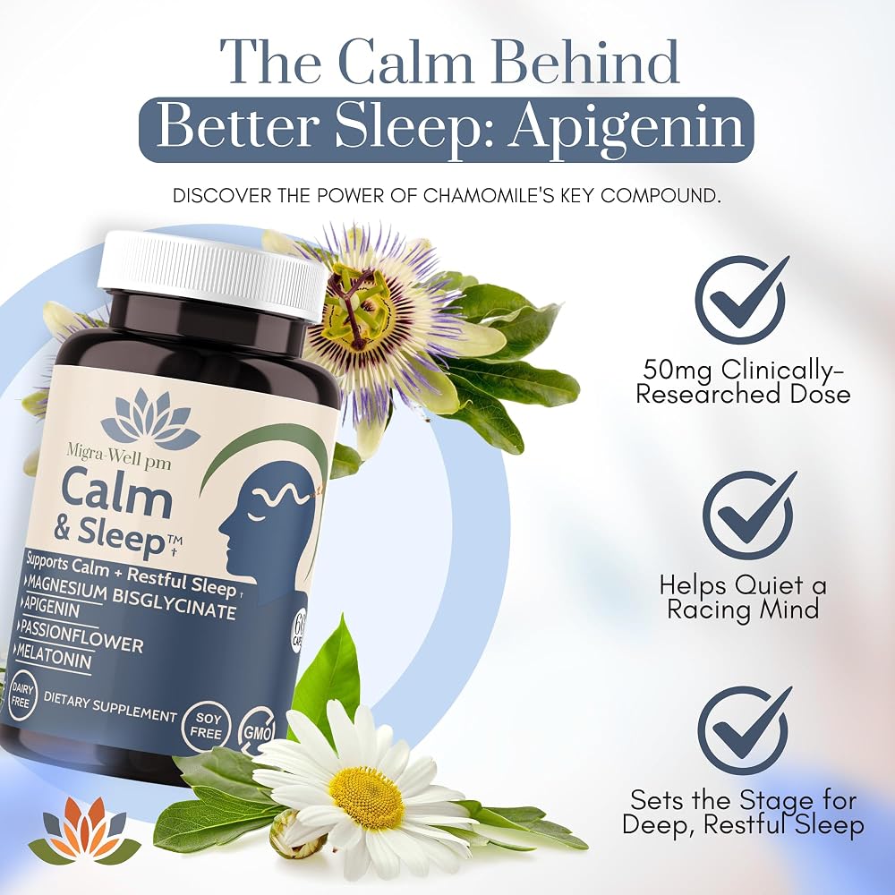 Wellkasa Calm & Sleep Magnesium Bisglycinate Sleep Aid - 60 Capsules - image 5