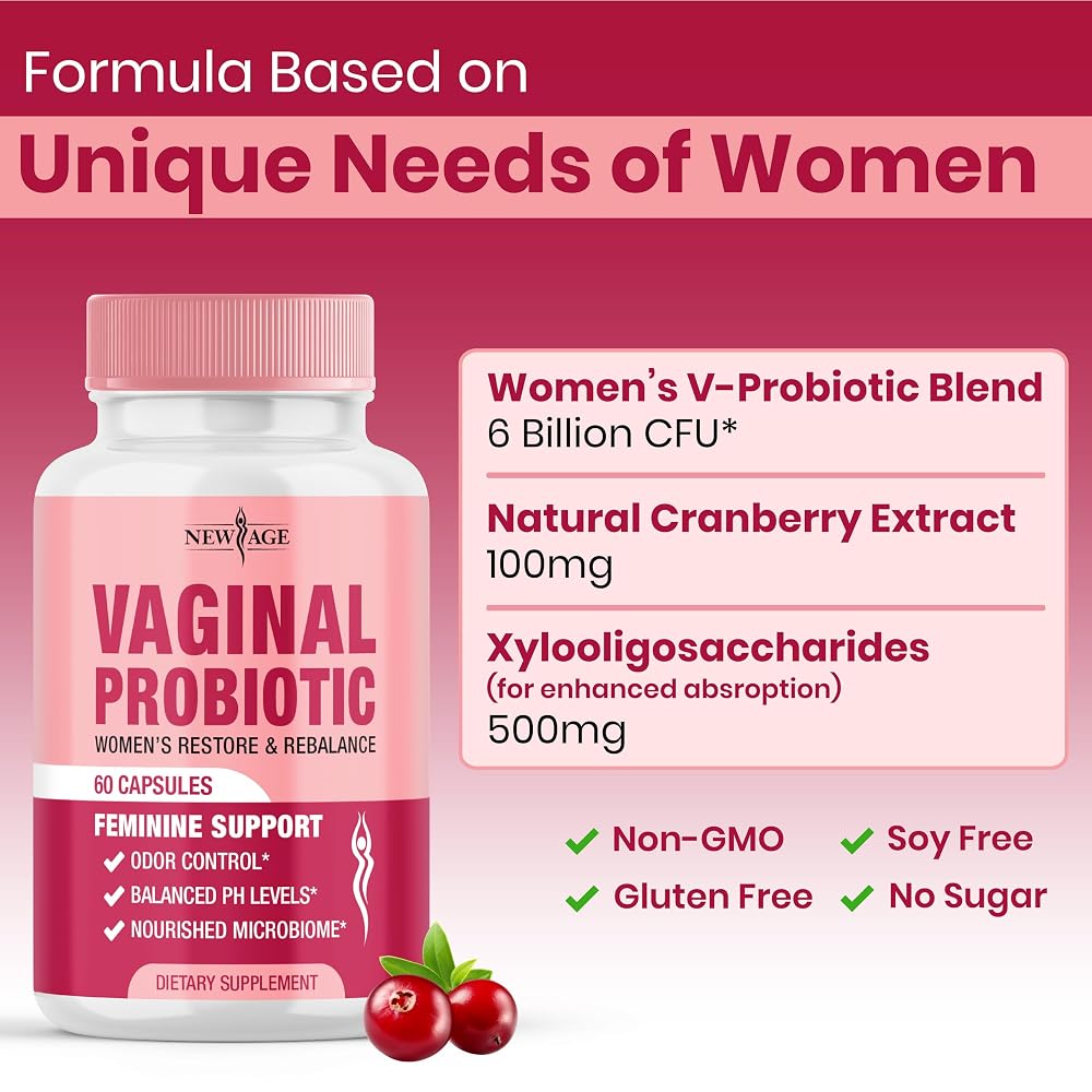 NEW AGE Vaginal Probiotics for Women with Prebiotics