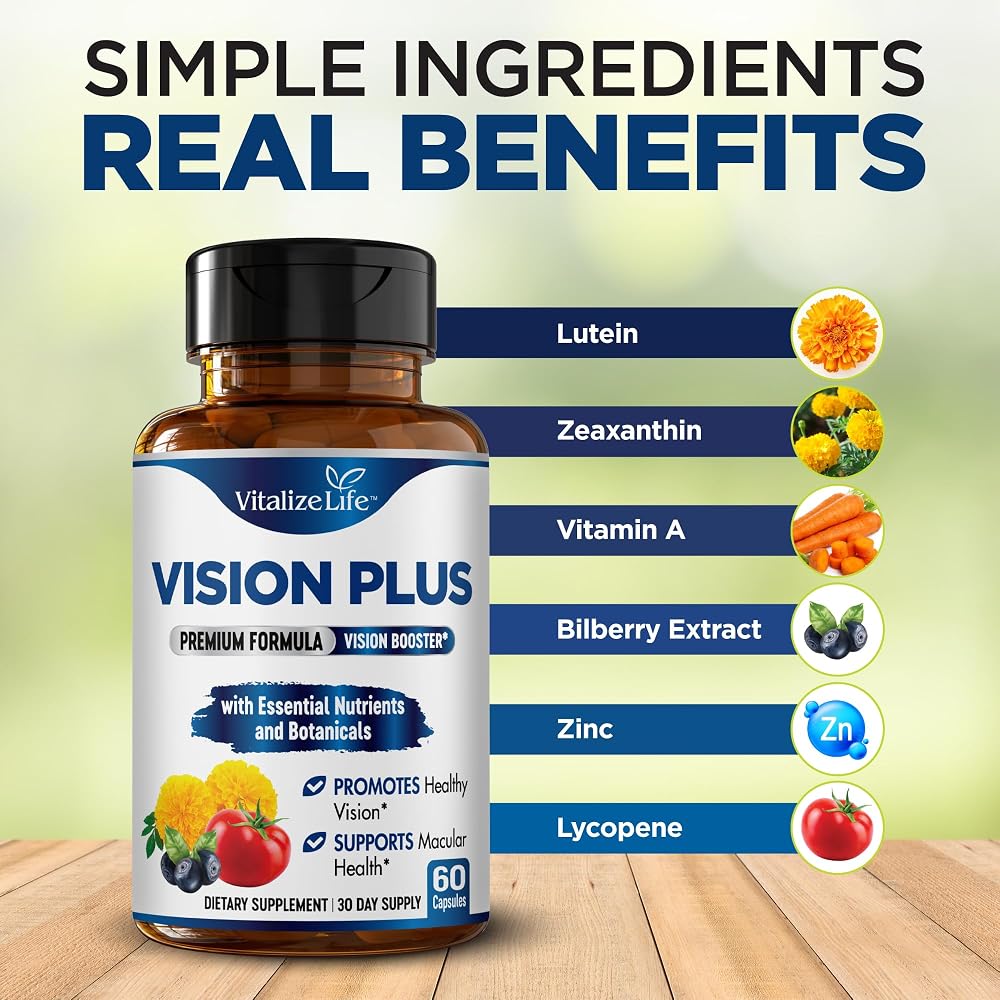 Vitalize Life Vision Plus Eye Supplement with Lutein – 60 Capsules - image 2