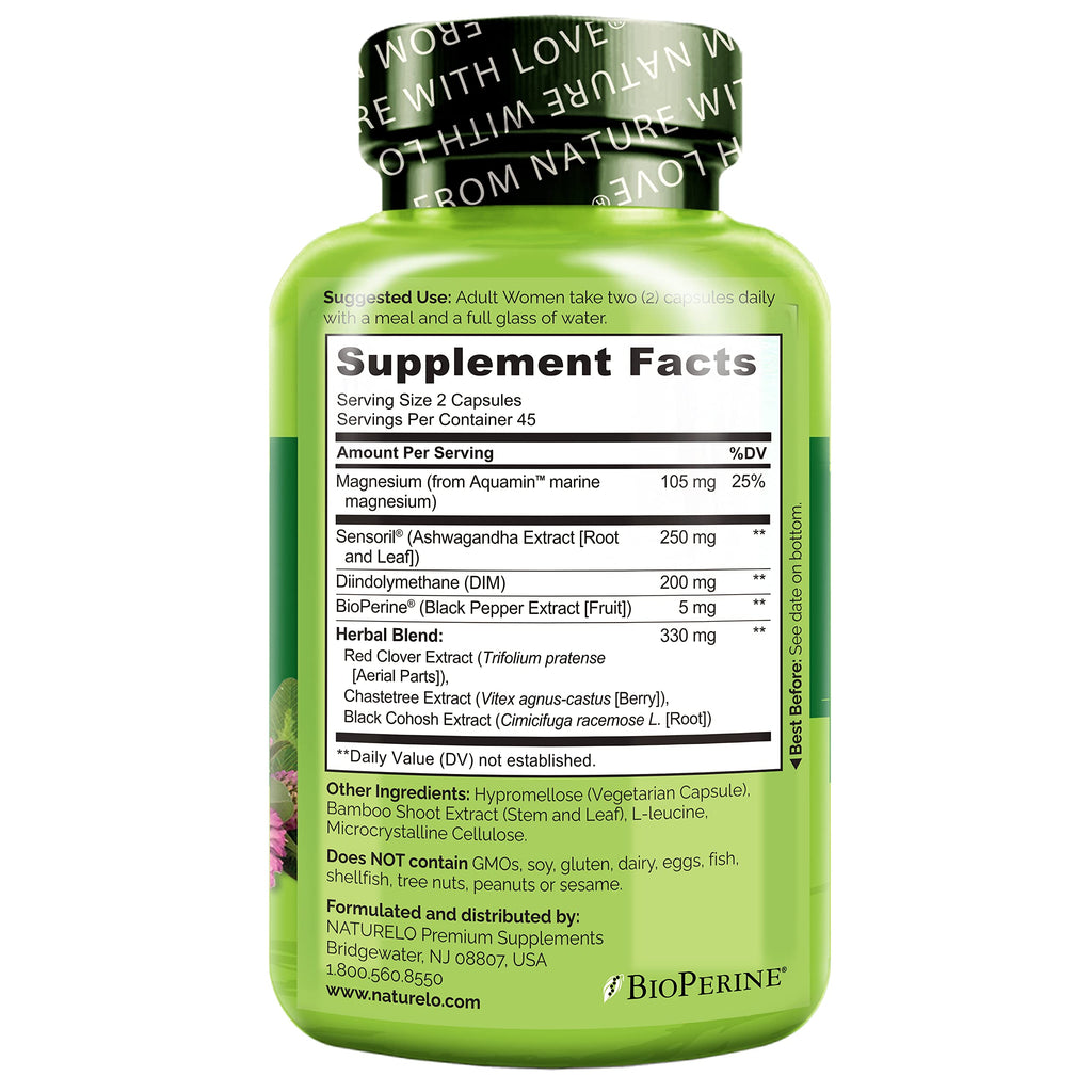 NATURELO Menopause Supplements with Black Cohosh - 90 Capsules - image 3